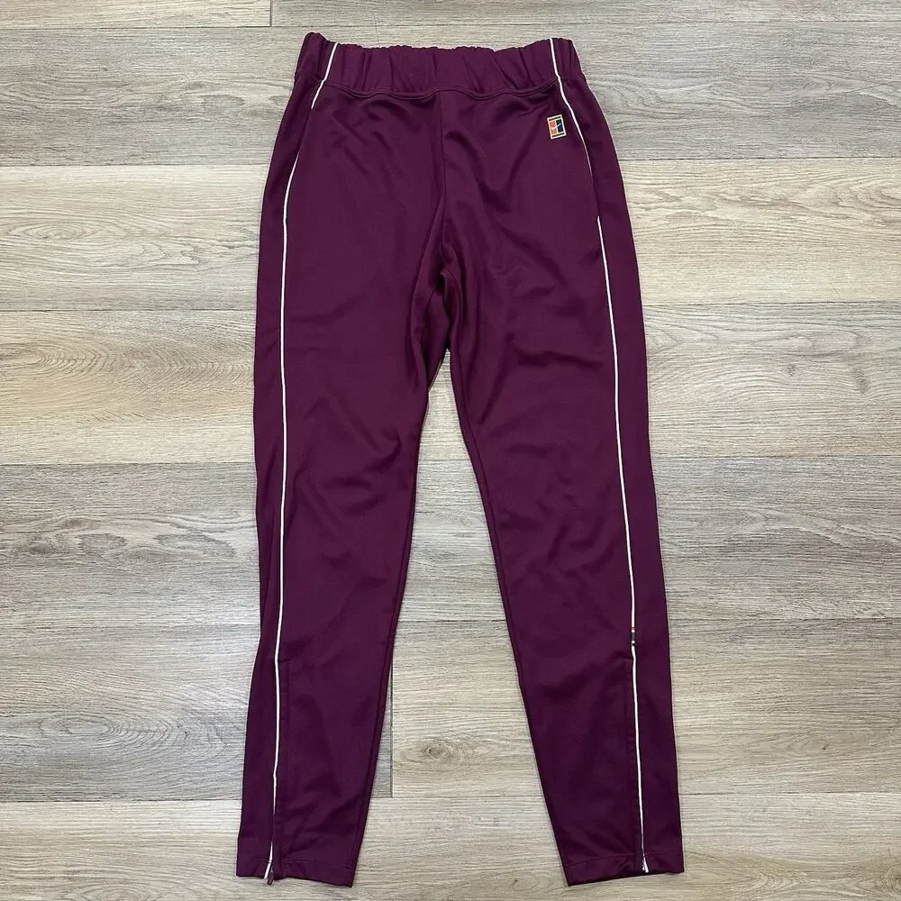 Nike Tennis Court Warm Up Pants Joggers Burgundy Women’s Small Training